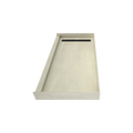 Redi Trench® 30 In x 60 In Single Curb Tileable Shower Pan Base with Left Drain and Linear Trench