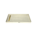 Redi Trench® 30 In x 60 In Single Curb Tileable Shower Pan Base with Left Drain and Linear Trench