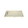 Redi Trench® 30 In x 60 In Single Curb Tileable Shower Pan Base with Left Drain and Linear Trench