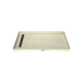 Redi Trench® 30 In x 60 In Single Curb Tileable Shower Pan Base with Left Drain and Linear Trench