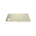 Redi Trench® 30 In x 60 In Single Curb Tileable Shower Pan Base with Left Drain and Linear Trench