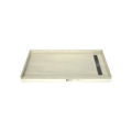 Redi Trench® 30 In x 60 In Single Curb Tileable Shower Pan Base with Right Drain and Linear Trench
