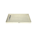 Redi Trench® 32 In x 60 In Single Curb Tileable Shower Pan Base with Left Drain and Linear Trench