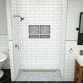Redi Trench® 33 In x 48 In Barrier Free Tileable Shower Pan Base with Back Drain and Linear Trench