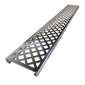 Redi Trench® 33 In x 60 In Single Curb Tileable Shower Pan Base with Left Drain and Linear Trench