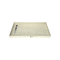 Redi Trench® 33 In x 60 In Single Curb Tileable Shower Pan Base with Left Drain and Linear Trench