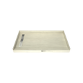 Redi Trench® 33 In x 60 In Single Curb Tileable Shower Pan Base with Left Drain and Linear Trench