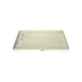 Redi Trench® 33 In x 60 In Single Curb Tileable Shower Pan Base with Left Drain and Linear Trench