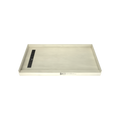 Redi Trench® 33 In x 60 In Single Curb Tileable Shower Pan Base with Left Drain and Linear Trench