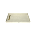 Redi Trench® 33 In x 60 In Single Curb Tileable Shower Pan Base with Left Drain and Linear Trench