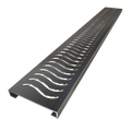 Redi Trench® 33 In x 60 In Double Threshold Corner Tileable Shower Pan Base with Left Drain and Linear Trench