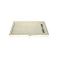 Redi Trench® 33 In x 60 In Double Threshold Corner Tileable Shower Pan Base with Right Drain and Linear Trench