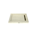 Redi Trench® 34 In x 48 In Double Threshold Corner Tileable Shower Pan Base with Right Drain and Linear Trench