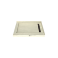 Redi Trench® 34 In x 48 In Double Threshold Corner Tileable Shower Pan Base with Right Drain and Linear Trench