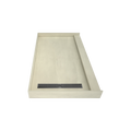 Redi Trench® 34 In x 60 In Single Curb Tileable Shower Pan Base with Left Drain and Linear Trench