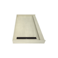 Redi Trench® 34 In x 60 In Single Curb Tileable Shower Pan Base with Left Drain and Linear Trench