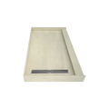 Redi Trench® 34 In x 60 In Single Curb Tileable Shower Pan Base with Left Drain and Linear Trench