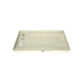 Redi Trench® 34 In x 60 In Single Curb Tileable Shower Pan Base with Left Drain and Linear Trench