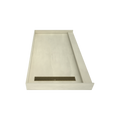 Redi Trench® 34 In x 60 In Single Curb Tileable Shower Pan Base with Left Drain and Linear Trench