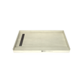 Redi Trench® 34 In x 60 In Single Curb Tileable Shower Pan Base with Left Drain and Linear Trench