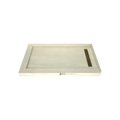 Redi Trench® 34 In x 60 In Double Threshold Corner Tileable Shower Pan Base with Right Drain and Linear Trench