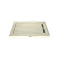 Redi Trench® 34 In x 60 In Double Threshold Corner Tileable Shower Pan Base with Right Drain and Linear Trench
