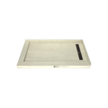 Redi Trench® 34 In x 60 In Double Threshold Corner Tileable Shower Pan Base with Right Drain and Linear Trench