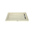 Redi Trench® 34 In x 60 In Double Threshold Corner Tileable Shower Pan Base with Right Drain and Linear Trench