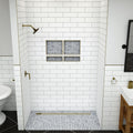 Redi Trench® 35 In x 72 In Barrier Free Tileable Shower Pan Base with Back Drain and Linear Trench