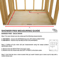 Redi Trench® 35 In x 72 In Barrier Free Tileable Shower Pan Base with Back Drain and Linear Trench