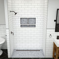 Redi Trench® 35 In x 72 In Barrier Free Tileable Shower Pan Base with Back Drain and Linear Trench