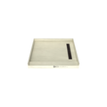 Redi Trench® 36 In x 42 In Single Curb Tileable Shower Pan Base with Right Drain and Linear Trench