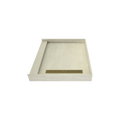 Redi Trench® 36 In x 42 In Single Curb Tileable Shower Pan Base with Right Drain and Linear Trench