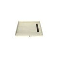 Redi Trench® 36 In x 42 In Single Curb Tileable Shower Pan Base with Right Drain and Linear Trench