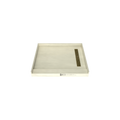 Redi Trench® 36 In x 42 In Single Curb Tileable Shower Pan Base with Right Drain and Linear Trench