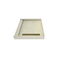 Redi Trench® 36 In x 42 In Single Curb Tileable Shower Pan Base with Right Drain and Linear Trench