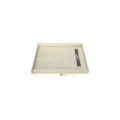 Redi Trench® 36 In x 42 In Single Curb Tileable Shower Pan Base with Right Drain and Linear Trench
