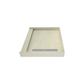 Redi Trench® 36 In x 42 In Single Curb Tileable Shower Pan Base with Right Drain and Linear Trench