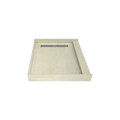Redi Trench® 36 In x 42 In Single Curb Tileable Shower Pan Base with Right Drain and Linear Trench