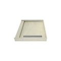 Redi Trench® 36 In x 42 In Single Curb Tileable Shower Pan Base with Right Drain and Linear Trench