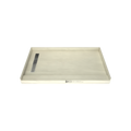 Redi Trench® 36 In x 60 In Single Curb Tileable Shower Pan Base with Left Drain and Linear Trench