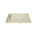 Redi Trench® 36 In x 60 In Single Curb Tileable Shower Pan Base with Left Drain and Linear Trench