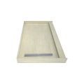 Redi Trench® 36 In x 60 In Single Curb Tileable Shower Pan Base with Left Drain and Linear Trench