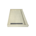 Redi Trench® 36 In x 60 In Single Curb Tileable Shower Pan Base with Left Drain and Linear Trench