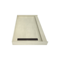 Redi Trench® 36 In x 60 In Single Curb Tileable Shower Pan Base with Left Drain and Linear Trench