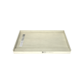 Redi Trench® 36 In x 60 In Single Curb Tileable Shower Pan Base with Left Drain and Linear Trench