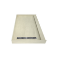 Redi Trench® 36 In x 60 In Single Curb Tileable Shower Pan Base with Left Drain and Linear Trench