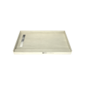 Redi Trench® 36 In x 60 In Single Curb Tileable Shower Pan Base with Left Drain and Linear Trench