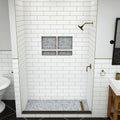 Redi Trench® 36 In x 60 In Single Curb Tileable Shower Pan Base with Right Drain and Linear Trench