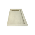 Redi Trench® 36 In x 60 In Single Curb Tileable Shower Pan Base with Right Drain and Linear Trench
